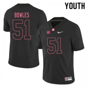 Youth Tanner Bowles Blackout Alabama Football #51 Jersey 953391-449