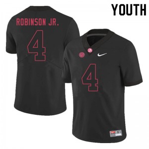 Youth Brian Robinson Jr. Black University of Alabama Football #4 Jersey 853682-979