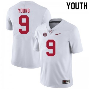 Youth Bryce Young White Alabama Crimson Tide Football #9 Jersey 584239-495