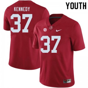 Youth Demouy Kennedy Crimson Bama Football #37 Jersey 696463-486