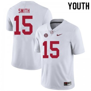 Youth Eddie Smith White Bama Football #15 Jersey 551818-121