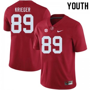 Youth Grant Krieger Crimson Bama Football #89 Jersey 759523-554