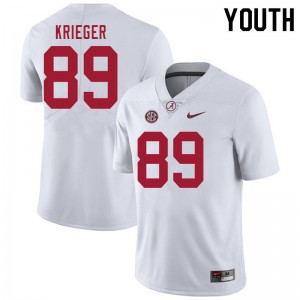 Youth Grant Krieger White Alabama Crimson Tide Football #89 Jersey 674480-987