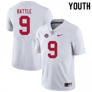 Youth Jordan Battle White Bama Football #9 Jersey 748883-890