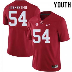 Youth Julian Lowenstein Crimson Bama Football #54 Jersey 649038-768