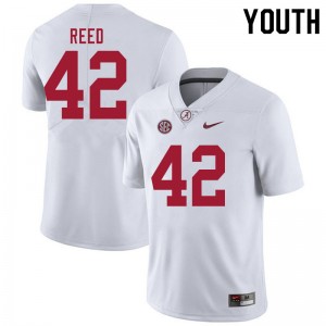 Youth Sam Reed White University of Alabama Football #42 Jersey 812809-903