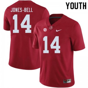 Youth Thaiu Jones-Bell Crimson University of Alabama Football #14 Jersey 201774-531