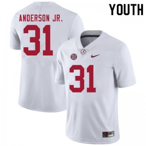 Youth Will Anderson Jr. White Bama Football #31 Jersey 766766-534