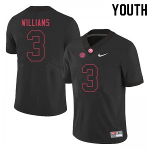 Youth Xavier Williams Black University of Alabama Football #3 Jersey 745618-487