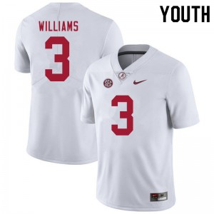 Youth Xavier Williams White Alabama Crimson Tide Football #3 Jersey 626508-865