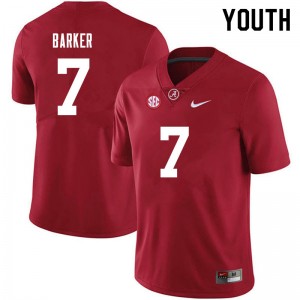 Youth Braxton Barker Crimson Bama Football #7 Jersey 210701-585