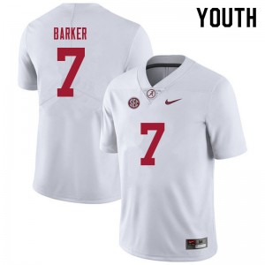 Youth Braxton Barker White Bama Football #7 Jersey 724123-798