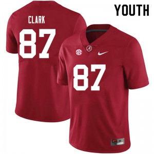 Youth Caden Clark Crimson Bama Football #87 Jersey 242603-962