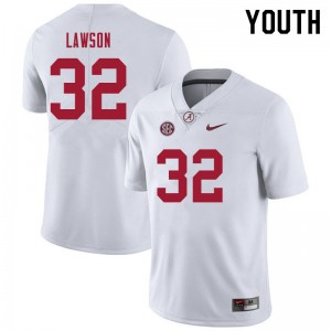 Youth Deontae Lawson White Bama Football #32 Jersey 262916-118