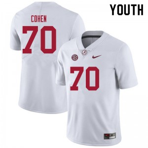 Youth Javion Cohen White Bama Football #70 Jersey 853692-497