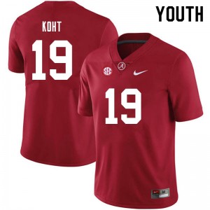 Youth Keanu Koht Crimson Bama Football #19 Jersey 861631-217