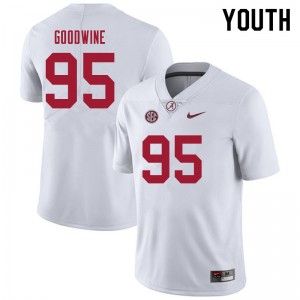 Youth Monkell Goodwine White Bama Football #95 Jersey 906497-872