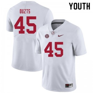 Youth Robbie Ouzts White Alabama Crimson Tide Football #45 Jersey 430713-189