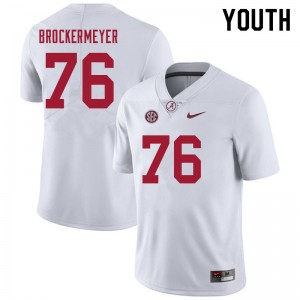 Youth Tommy Brockermeyer White Bama Football #76 Jersey 754365-947
