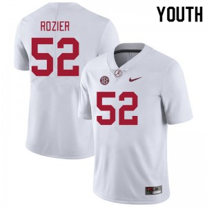 Youth Alex Rozier White University of Alabama Football #52 Jersey 275369-255