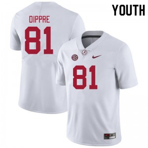 Youth CJ Dippre White Bama Football #81 Jersey 762969-330