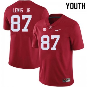 Youth Danny Lewis Jr. Crimson Alabama Football #87 Jersey 439142-487