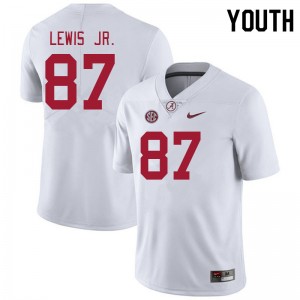 Youth Danny Lewis Jr. White Alabama Crimson Tide Football #87 Jersey 802056-319