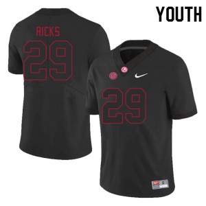 Youth Dezz Ricks Black Bama Football #29 Jersey 468704-745