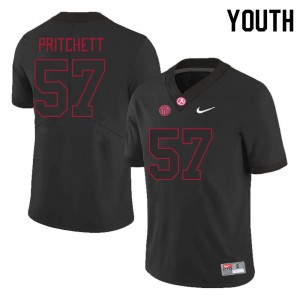 Youth Elijah Pritchett Black Alabama Crimson Tide Football #57 Jersey 743421-202