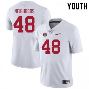 Youth Hayden Neighbors White Alabama Football #48 Jersey 649219-254
