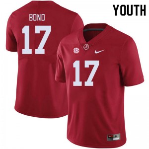 Youth Isaiah Bond Crimson Bama Football #17 Jersey 272702-986
