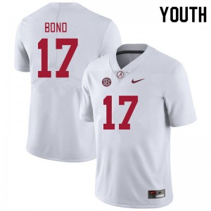 Youth Isaiah Bond White Alabama Football #17 Jersey 287259-291