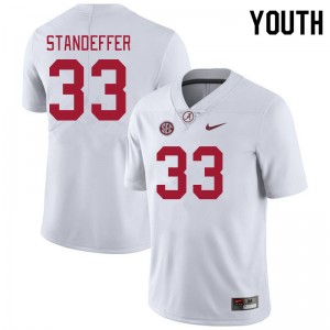 Youth Jack Standeffer White Alabama Football #33 Jersey 804312-162