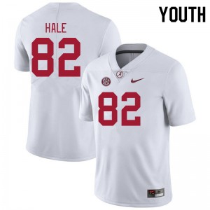 Youth Jalen Hale White Bama Football #82 Jersey 816667-195
