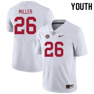 Youth Jam Miller White Bama Football #26 Jersey 775941-191