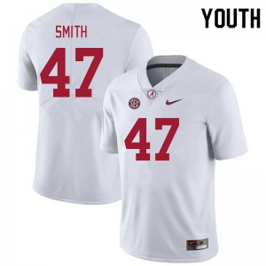 Youth James Smith White Bama Football #47 Jersey 695546-131