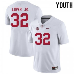 Youth Jay Loper Jr. White Alabama Crimson Tide Football #32 Jersey 594751-688