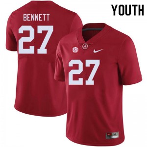 Youth Jonathan Bennett Crimson Alabama Football #27 Jersey 512356-873