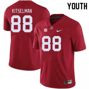 Youth Miles Kitselman Crimson Alabama Football #88 Jersey 490179-368