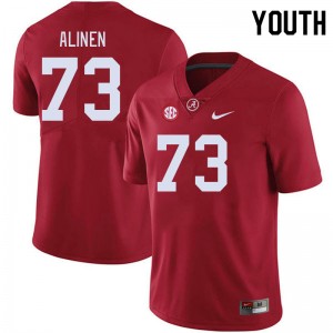 Youth Olaus Alinen Crimson University of Alabama Football #73 Jersey 552017-123