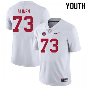Youth Olaus Alinen White Alabama Football #73 Jersey 839175-379