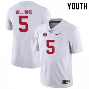 Youth Roydell Williams White University of Alabama Football #5 Jersey 607433-885