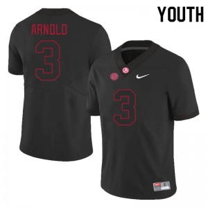 Youth Terrion Arnold Black Bama Football #3 Jersey 254900-161