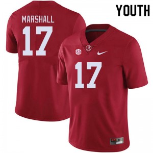 Youth Trezmen Marshall Crimson Bama Football #17 Jersey 678959-169