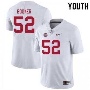Youth Tyler Booker White Bama Football #52 Jersey 886245-704