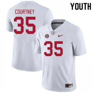 Youth Zarian Courtney White Bama Football #35 Jersey 971509-511