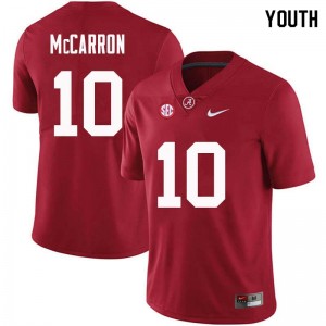 Youth AJ McCarron Crimson Alabama Crimson Tide Football #10 Jersey 237802-462