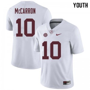 Youth AJ McCarron White Alabama Football #10 Jersey 597943-395