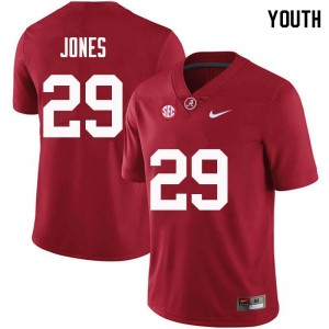 Youth Austin Jones Crimson Bama Football #29 Jersey 540003-678