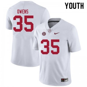 Youth Austin Owens White Bama Football #35 Jersey 670156-875